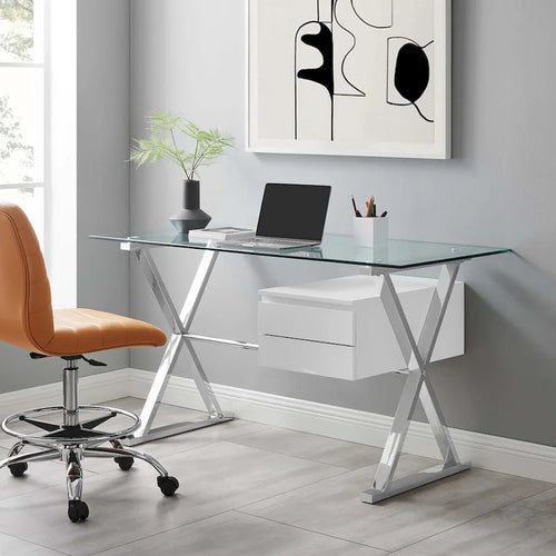 Sector 56 Glass Top Glass Office Desk
