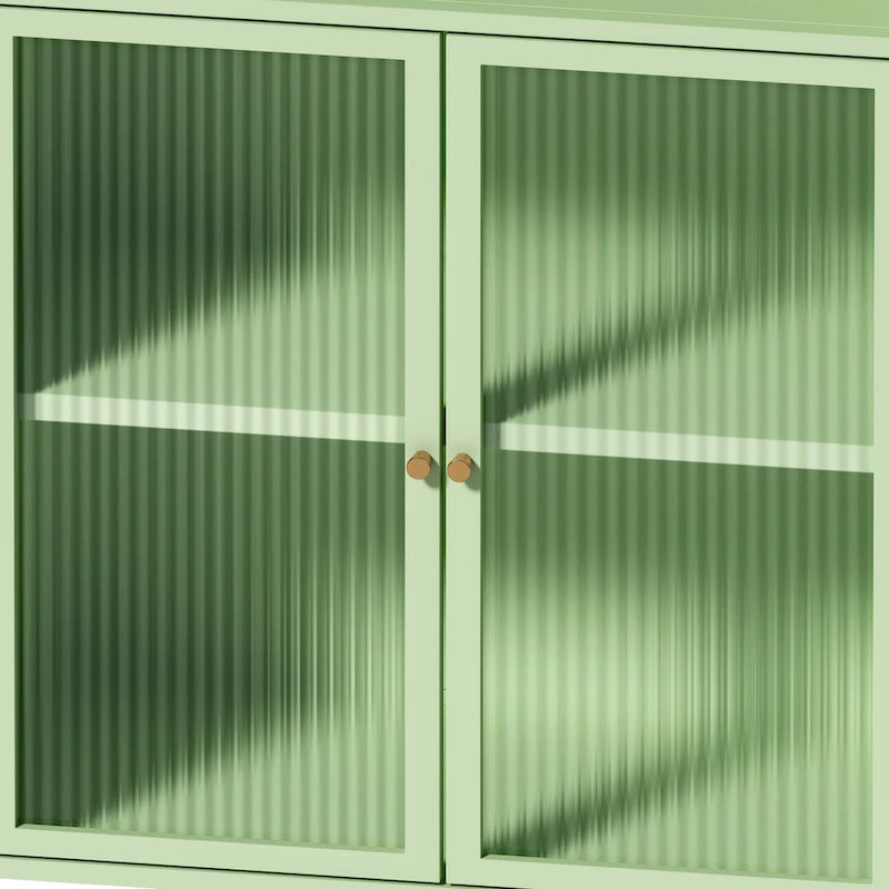 Freistehender Bodenschrank mit Glastür