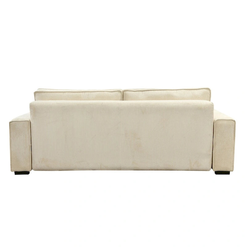 Großes Schlafsofa mit Stauraum, modernes 3-Sitzer-Sofa, gepolstertes Rückensofa für kleine Räume