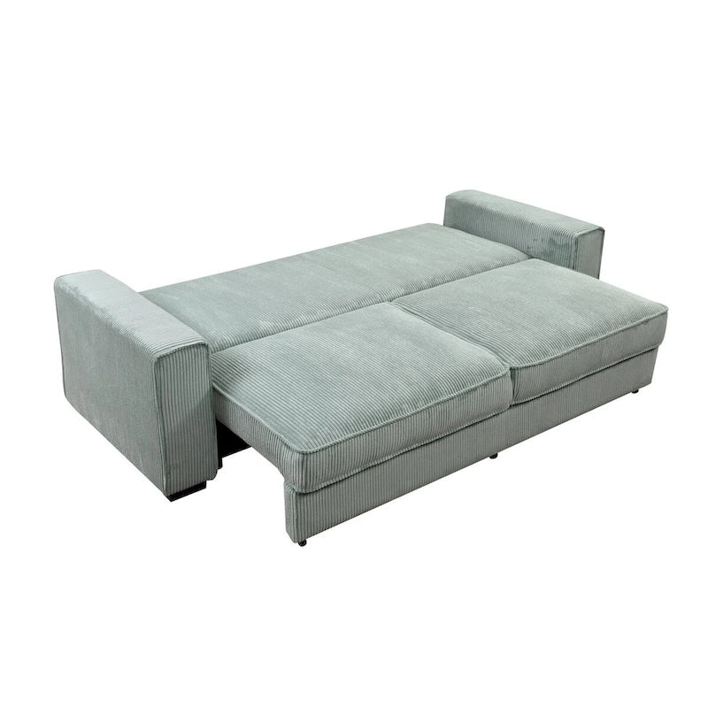 Großes Schlafsofa mit Stauraum, modernes 3-Sitzer-Sofa, gepolstertes Rückensofa für kleine Räume