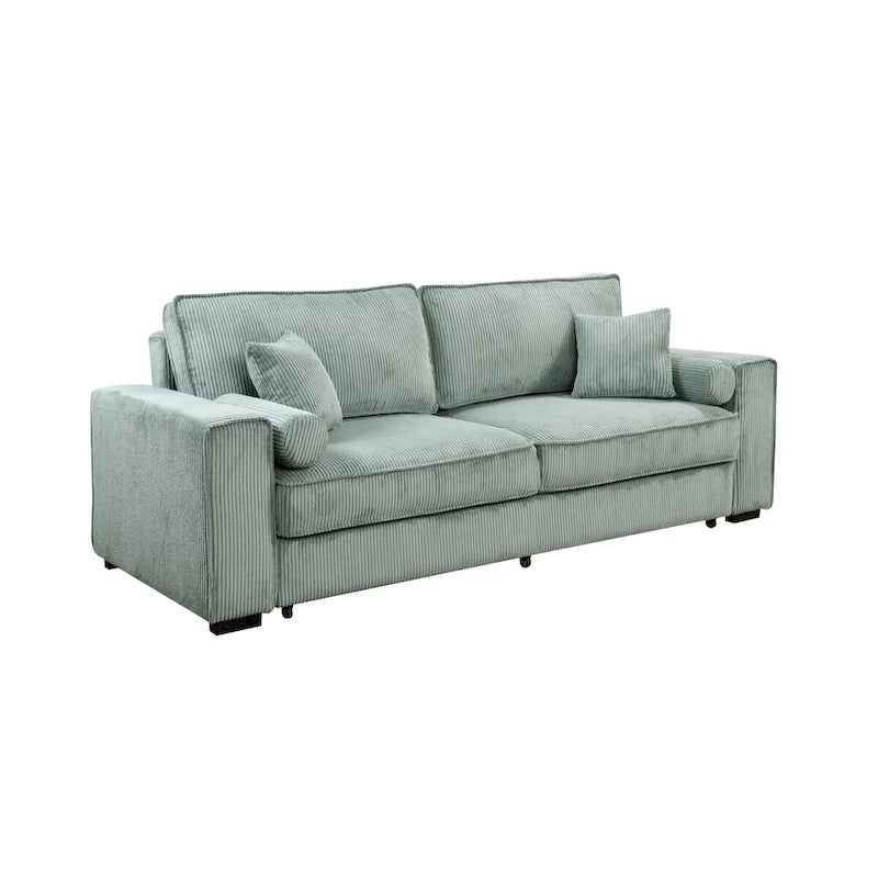Großes Schlafsofa mit Stauraum, modernes 3-Sitzer-Sofa, gepolstertes Rückensofa für kleine Räume