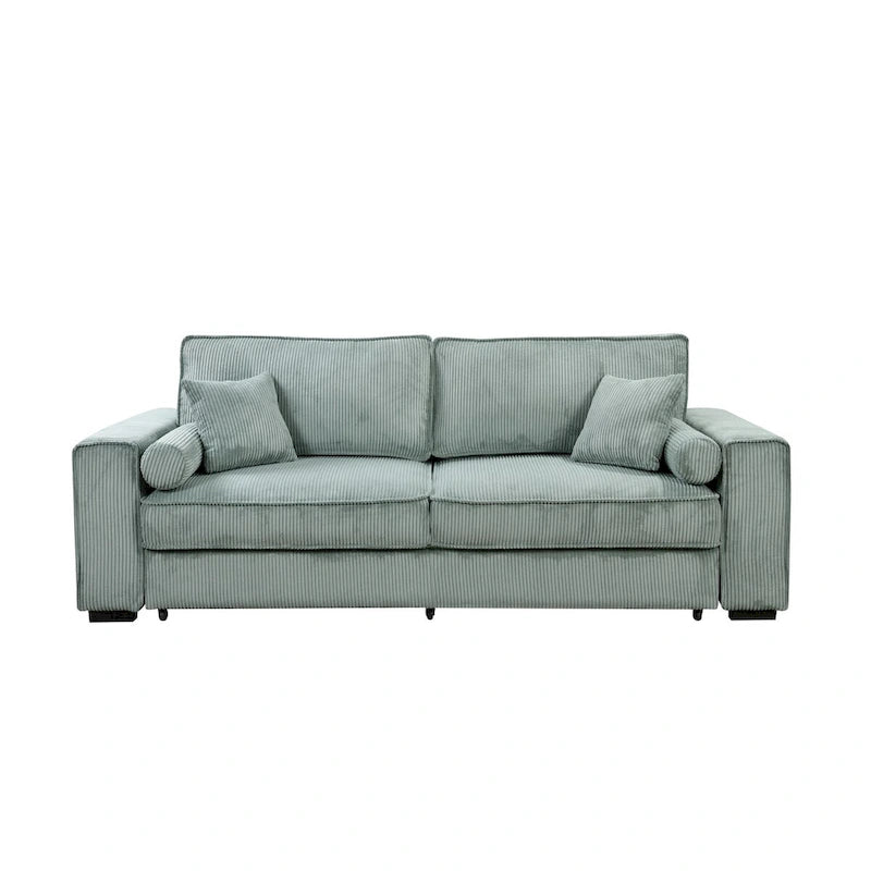 Großes Schlafsofa mit Stauraum, modernes 3-Sitzer-Sofa, gepolstertes Rückensofa für kleine Räume
