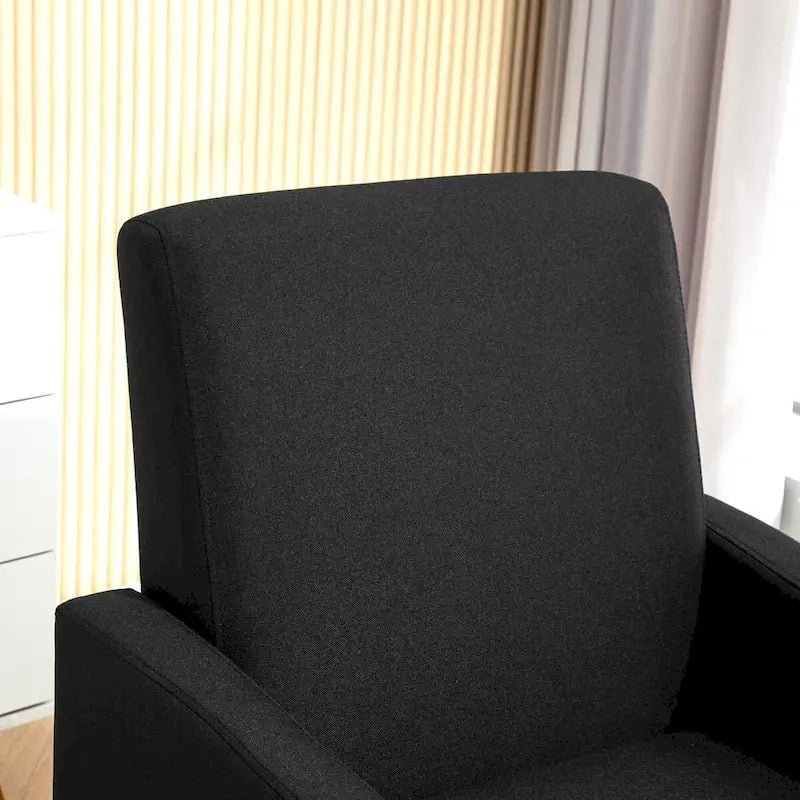 Fauteuil élégant de style minimaliste avec structure en bois massif et nouvelle mousse souple