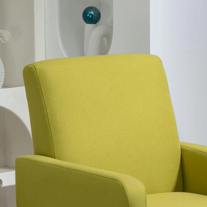 Fauteuil élégant de style minimaliste avec structure en bois massif et nouvelle mousse souple