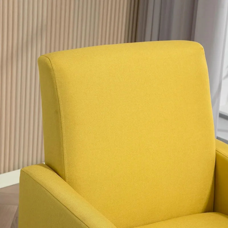 Fauteuil élégant de style minimaliste avec structure en bois massif et nouvelle mousse souple
