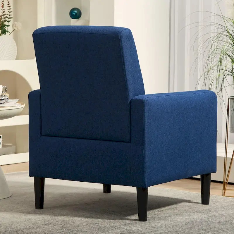 Fauteuil élégant de style minimaliste avec structure en bois massif et nouvelle mousse souple