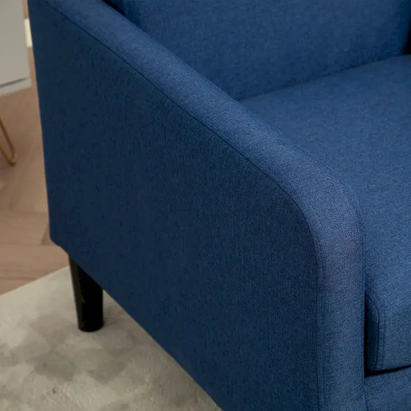 Fauteuil élégant de style minimaliste avec structure en bois massif et nouvelle mousse souple