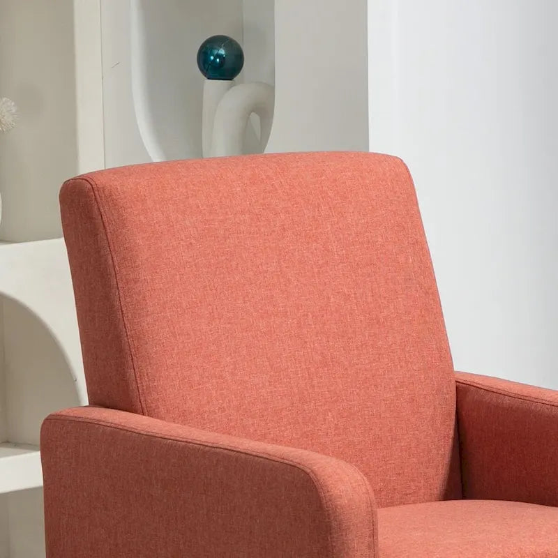 Fauteuil élégant de style minimaliste avec structure en bois massif et nouvelle mousse souple