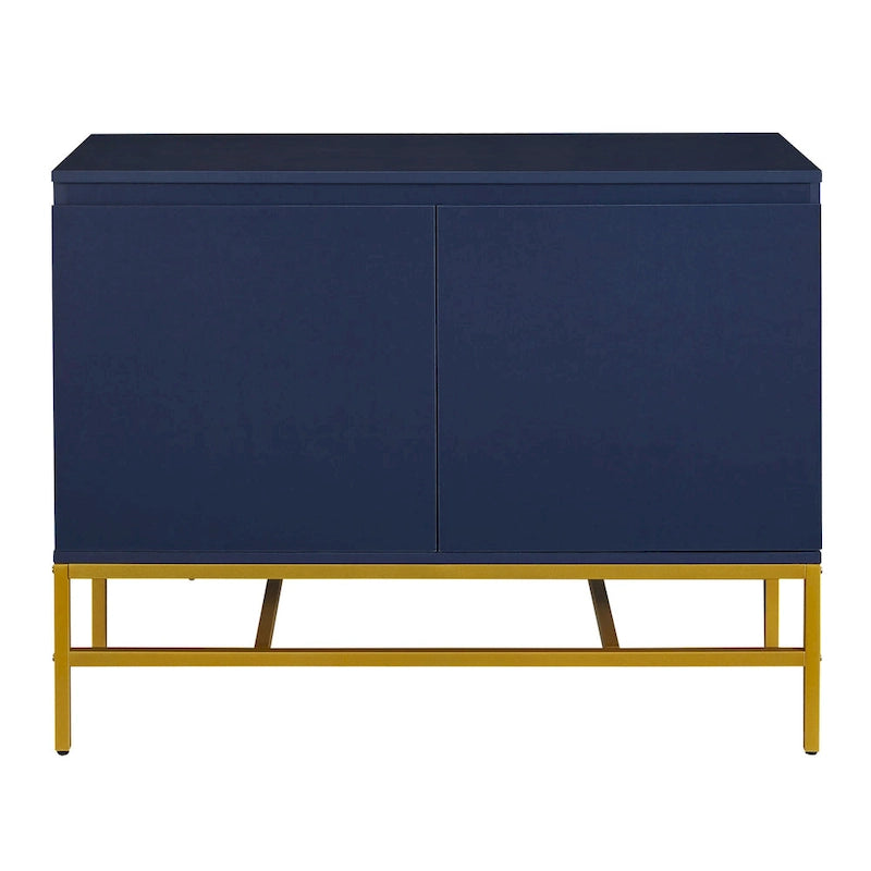 Minimalistisches und luxuriöses Sideboard mit 2 Türen und Metallbeinen