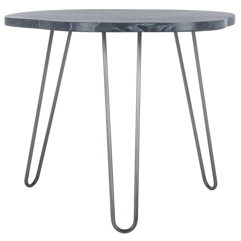 Esstisch mit Holzplatte in Grau/Weiß lasiert - 39.4 x 35.4 x 29.9 - 39W x 35D x 30H