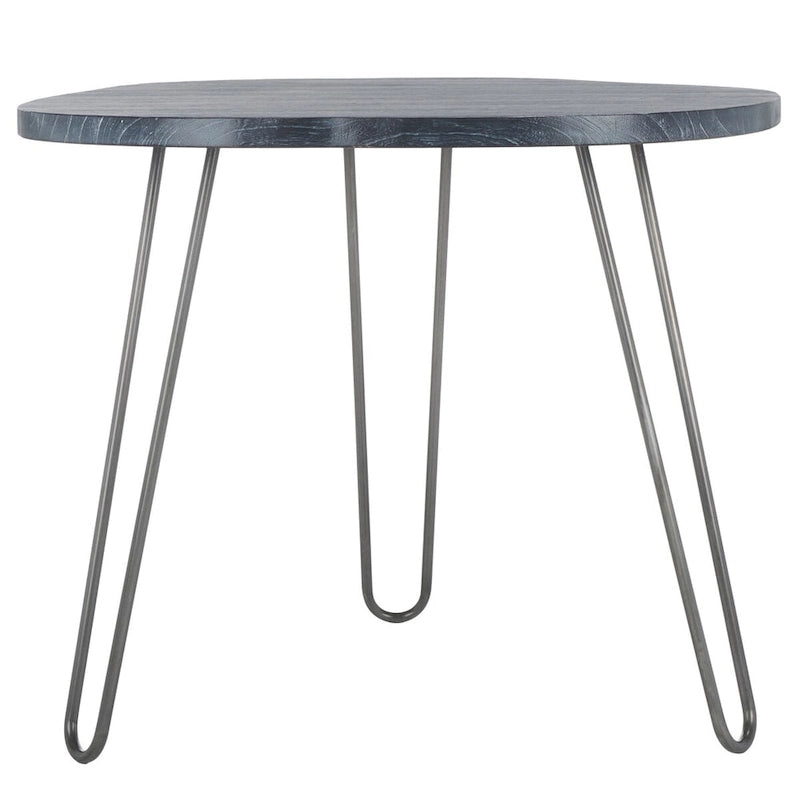 Esstisch mit Holzplatte in Grau/Weiß lasiert - 39.4 x 35.4 x 29.9 - 39W x 35D x 30H