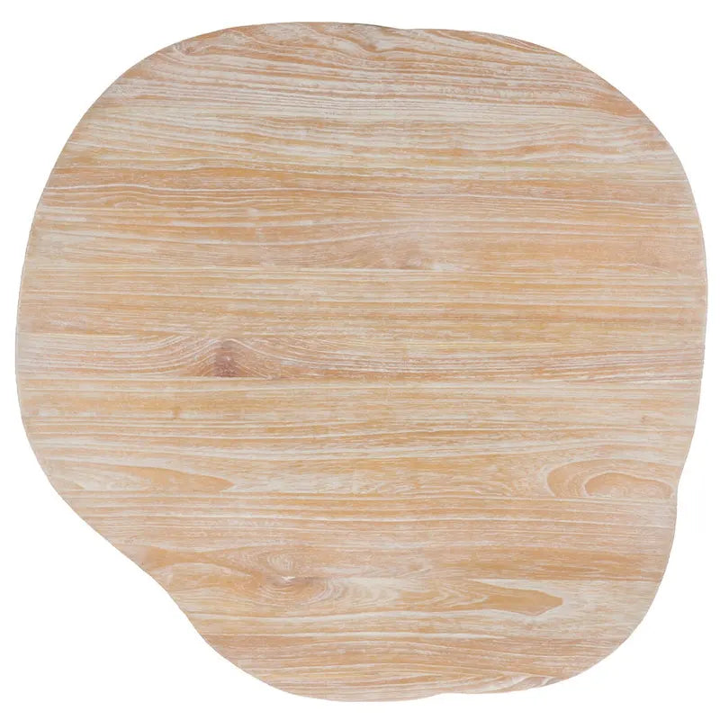 Esstisch mit Holzplatte in Grau/Weiß lasiert - 39.4 x 35.4 x 29.9 - 39W x 35D x 30H