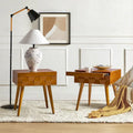 Mid-Century-Beistelltisch mit Ladestation, 2er-Set